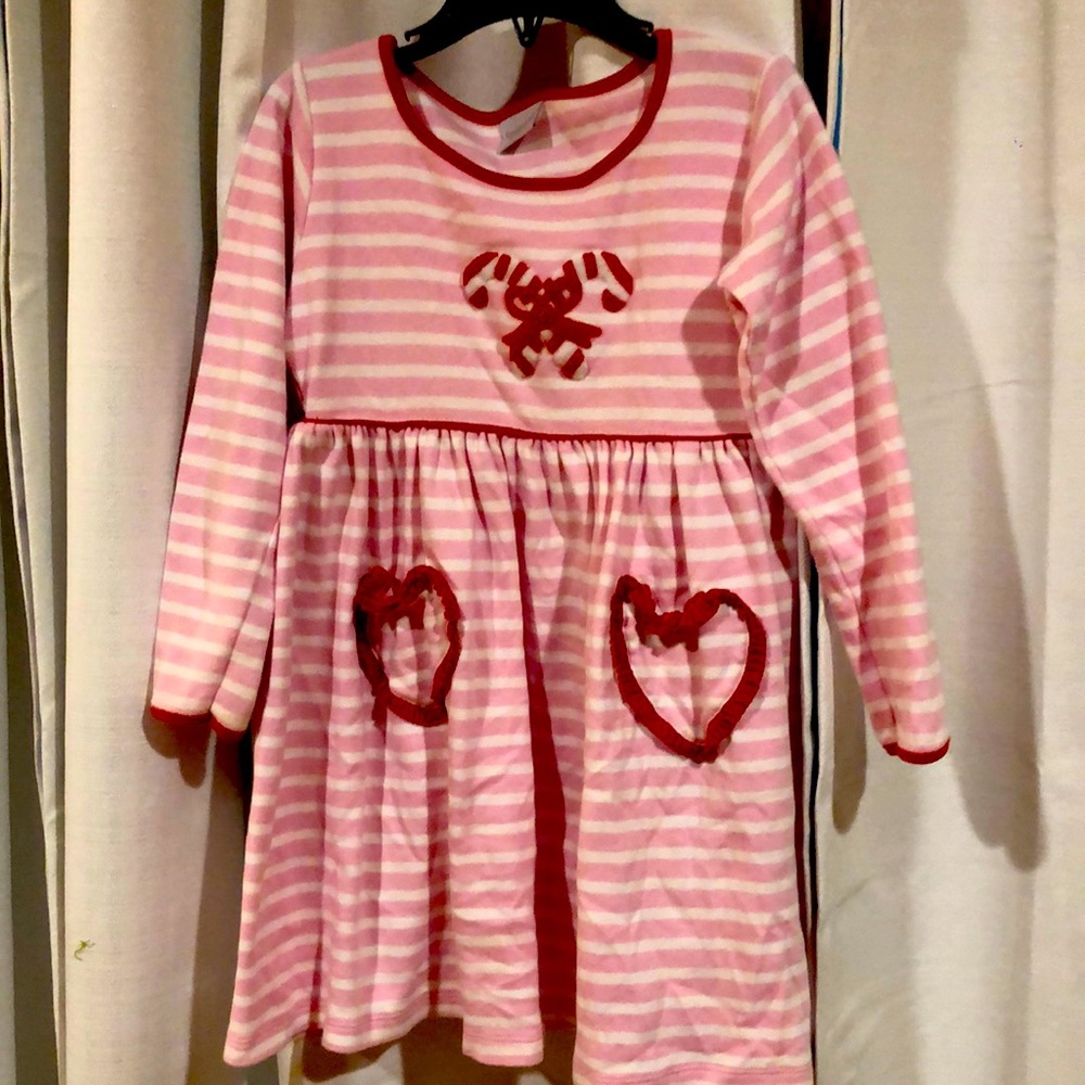 Stork lands squiggles by Charlie Christmas dress